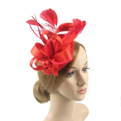 Feather Fascinator Party Hat - Image 5